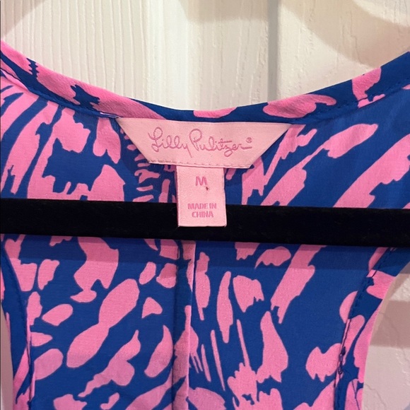 Lilly Pulitzer Betty Rollin in the Grass 100% silk dress Size M - Picture 7 of 10